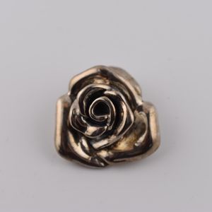 Elegant Sterling Silver Rose Brooch